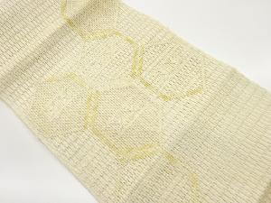 変わり織亀甲模様織出し夏用名古屋帯